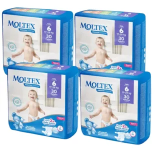 Moltex Premium Comfort Diapers Size 6 (17-28 Kg) 4x30 units