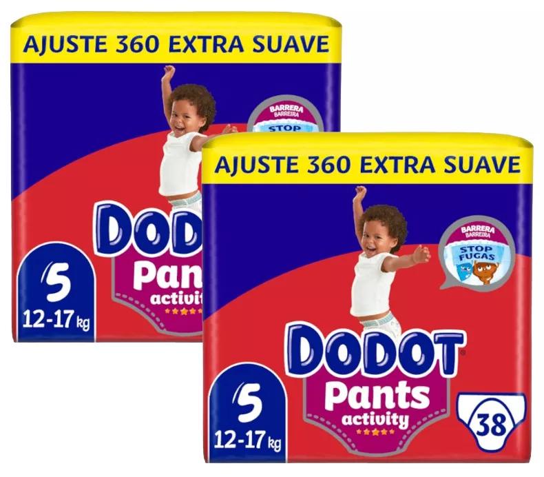 Dodot Pants Pannolini Panty Activity Extra-Jumbo Pack T5 (12-17 Kg) 2x38 unità