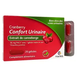 Viatris Santé Cranberry Confort Urinaire 20 gélules