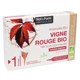 Nat & Form Ampoules Vigne Rouge Bio 20 unités