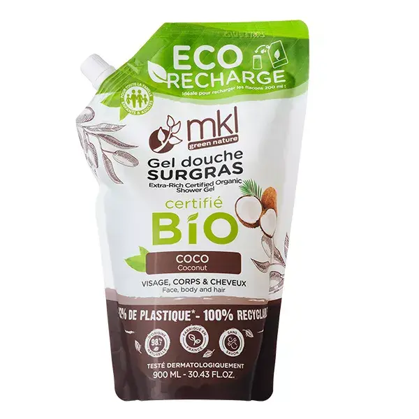 MKL Green Nature Eco-refill Organic Shower Gel** Coconut 900ml