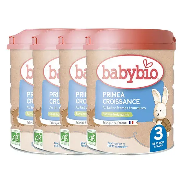 Babybio Primea 3 - Formule Essentielle - Lot de 4 x 800g