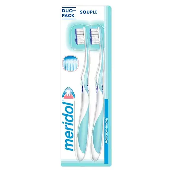 MERIDOL Duo suaves Pack 2 cepillo de dientes cepillos de dientes