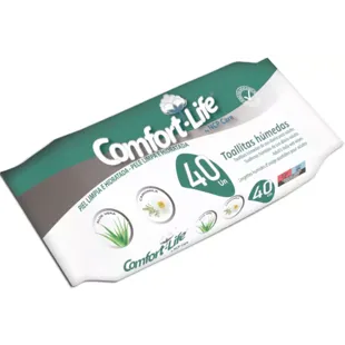 Lenço umedecido Comfort Life 40 unidades