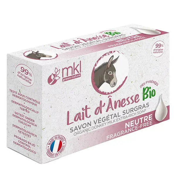 MKL Green Nature Lait d'Ânesse Savon Végétal Surgras 100g