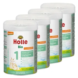 Latte di capra biologico Holle 1a età per neonati 800 g confezione da 4