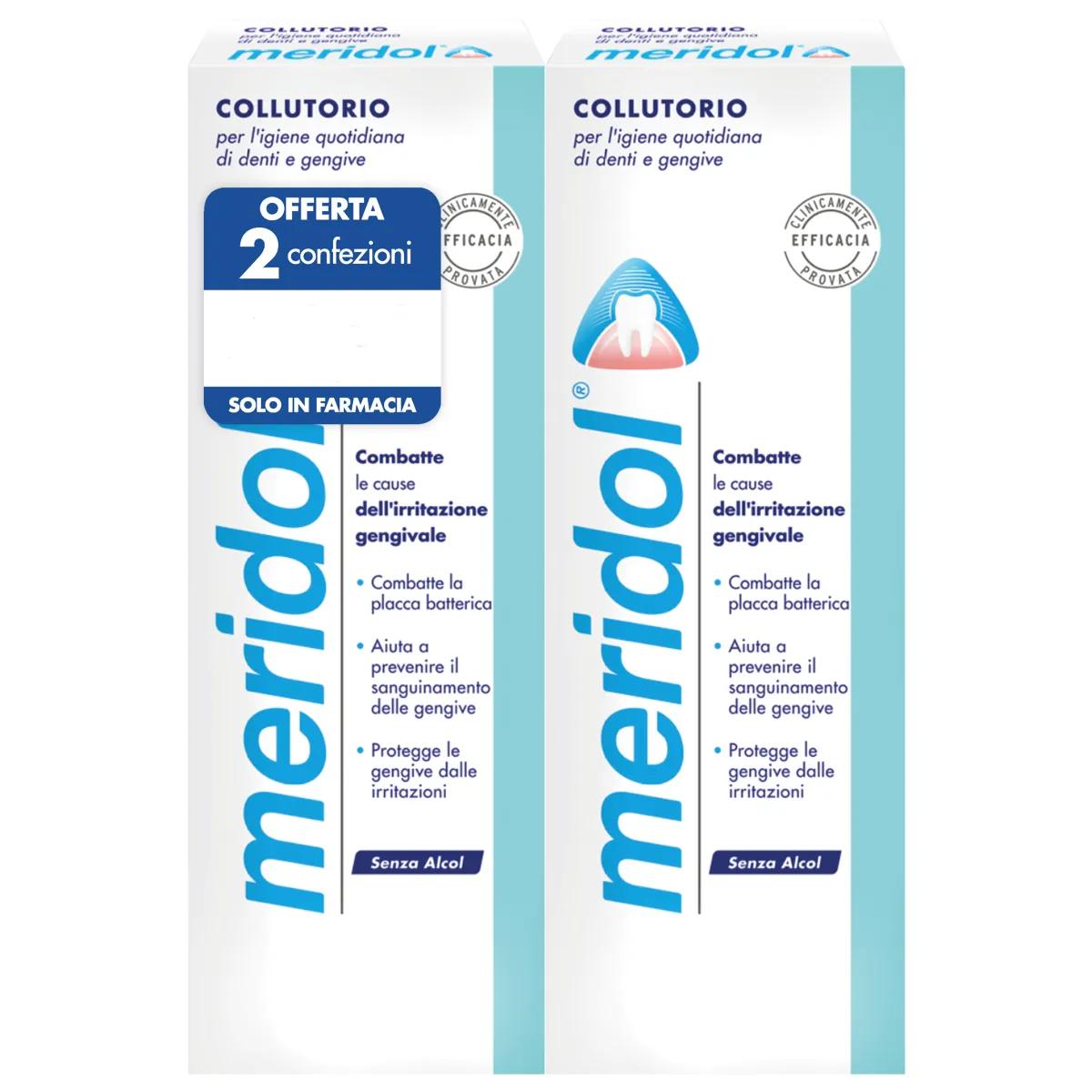 Meridol Collutorio Irritazione Gengivale PROMO Bipacco 400+400 ml