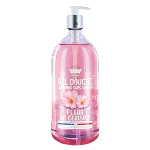 Les Petits Bains de Provence Gel Doccia Relipidante Senza Sapone Fior di Ciliegio 1L