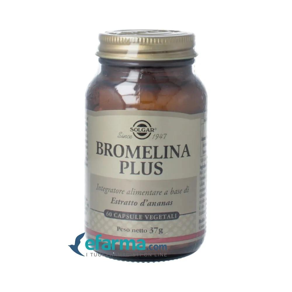 Solgar Bromelina Plus Integratore Drenante 60 Capsule