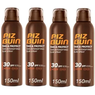 Piz Buin Tan &amp; Protect Tan Intensifying Sun Spray SPF30 4x150 ml