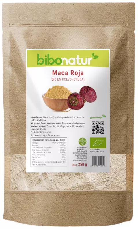 Bibonatur Maca Vermelha em Pó Crua Bio 250 gr