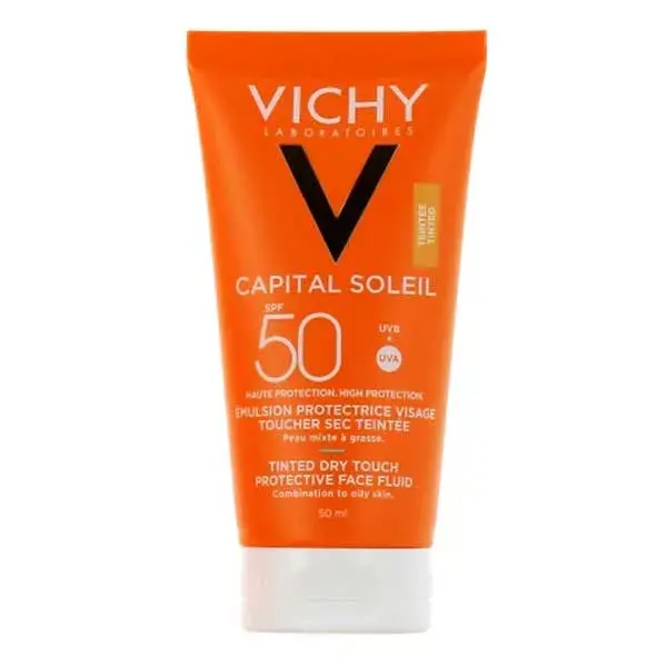Vichy Capital Soleil Visage Emulsion Anti-Brillance BB Teintée Hâle Naturel SPF50 50ml