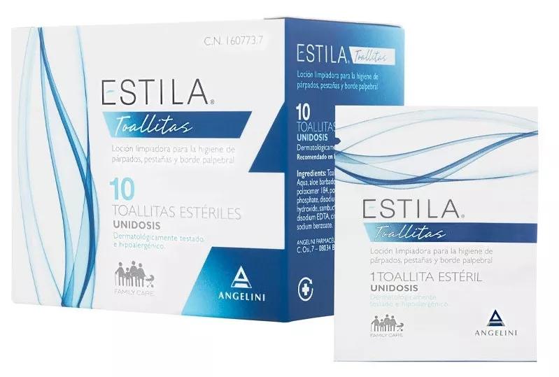 Estila Lingettes pour paupières et cils 10 unités