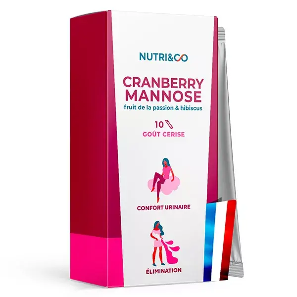 Nutri&Co Confort Urinaire & Elimination Cranberry+D-Mannose+Hibiscus 10 Sticks