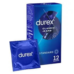 Durex Préservatifs Classic Jeans - 12 Préservatifs Confort et Confiance