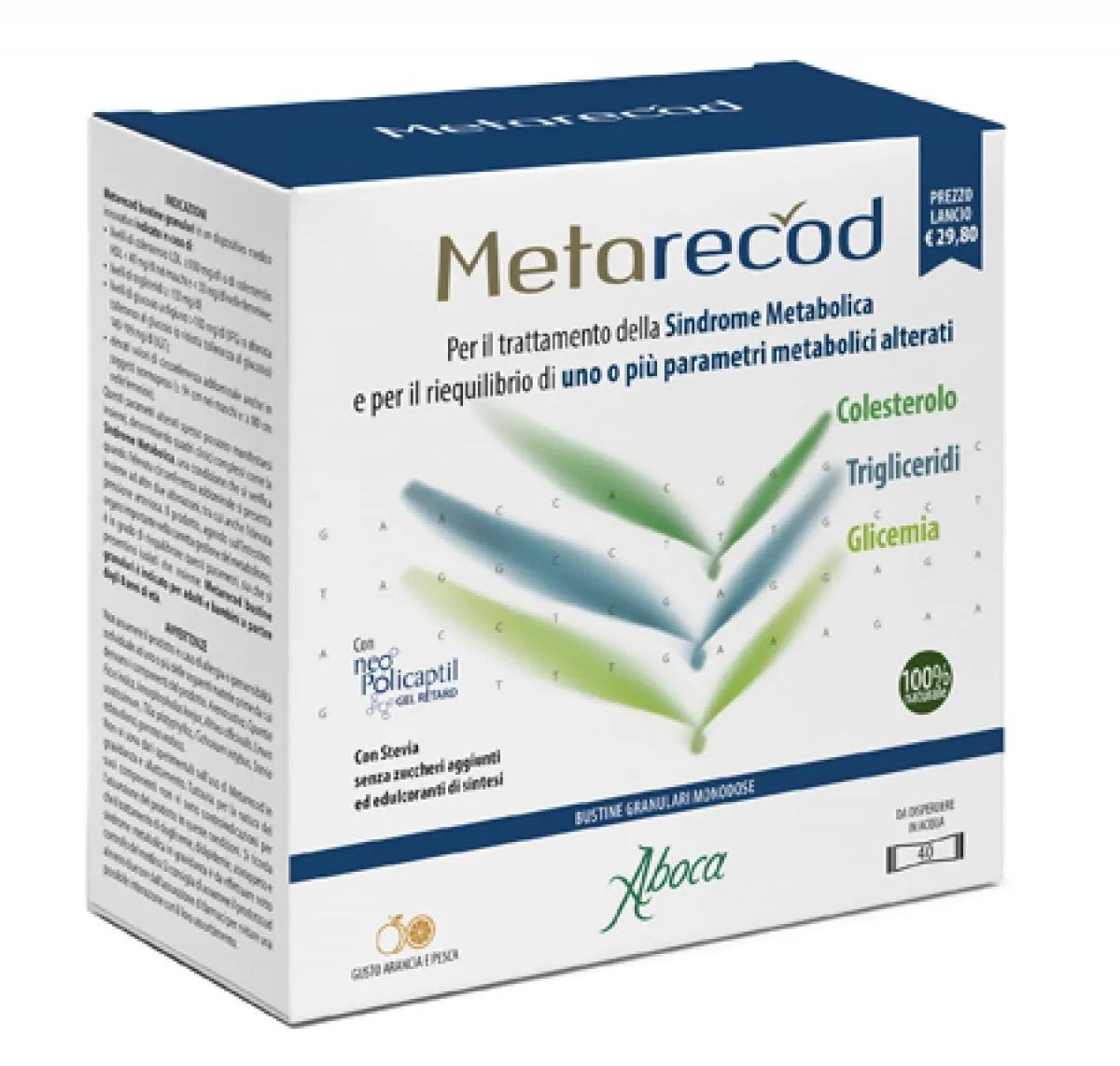 Metarecod Aboca Granulato Metabolismo Dei Trigliceridi e Colesterolo 40 Bustine Monodose