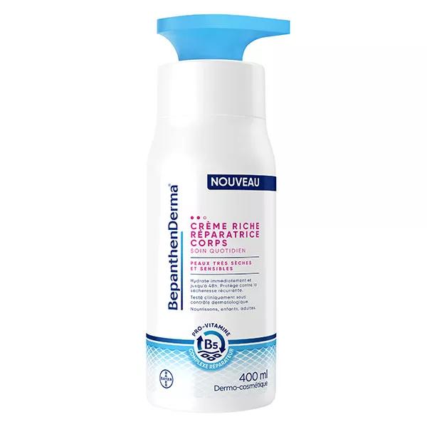 BepanthenDerma® Crème Riche Réparatrice Corps Peaux Sèches et Sensibles 400ml