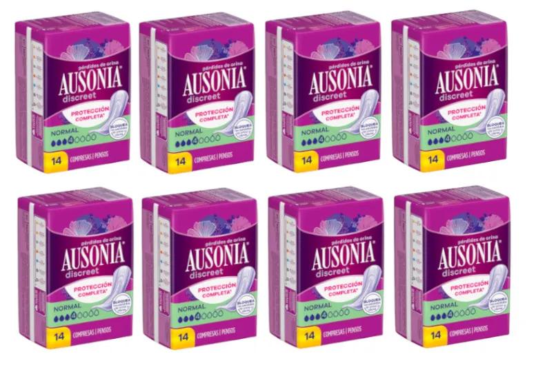 Ausonia Discreet Compresse normale pour pertes urinaires pour femme 8x14 unités