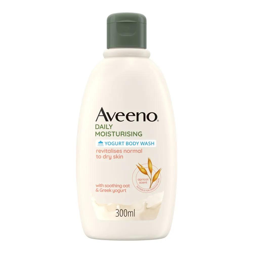 Aveeno Bagnoschiuma Idratante Senza Sapone Yogurt Albicocca e Miele 300 ml