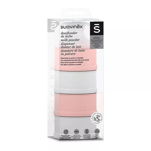 Suavinex Caja Dosificadora de Leche 4 Compartimentos Bonhomia Rosa