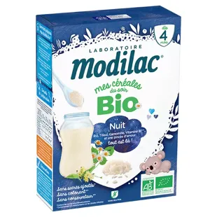 Modilac Mes Céréales du Soir Bio Notte Calma Dai 4 mesi 250g
