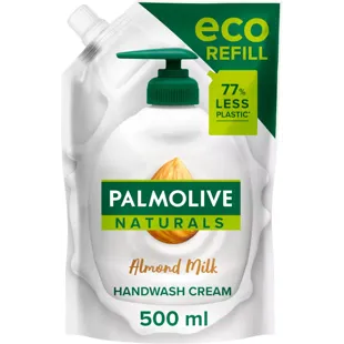 Palmolive Naturals Recarga de Sabonete para Mãos Leite e Amêndoa Doypack 500 ml