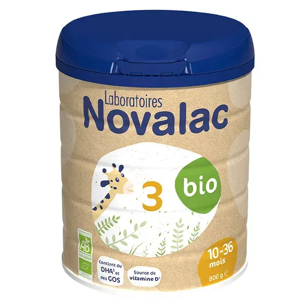 Novalac Lait de Croissance 3ème Âge Bio 800g