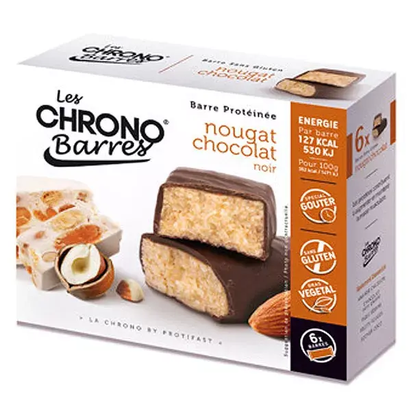 Protifast Chrono Bars Dark Chocolate Nougat 6 bars