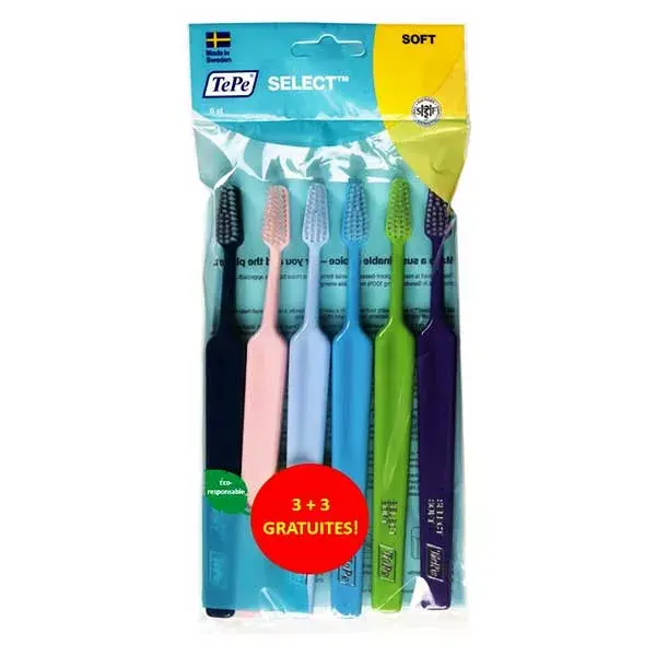 Pack 6 Select Soft Toothbrushes
