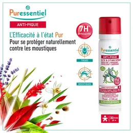 Puressentiel Anti-Pique Spray Répulsif Anti-Moustiques 75ml