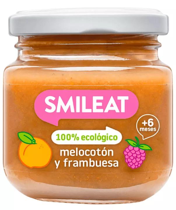 Smileat Tarrito de Frambuesa y Melocotón Ecológico +6m 130 gr