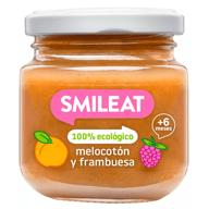 Smileat Tarrito de Frambuesa y Melocotón Ecológico +6m 130 gr