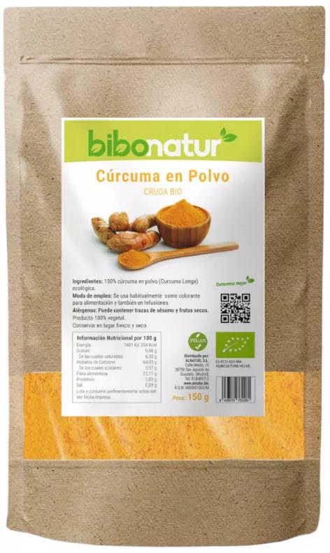 Bibonatur Biologisch Rauw Kurkumapoeder 150 gr