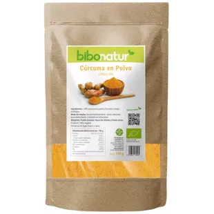 Bibonatur Pó de cúrcuma crua orgânica 150 gr