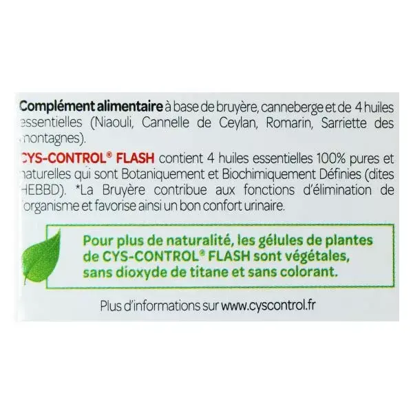 Cys Control Flash 20 capsules