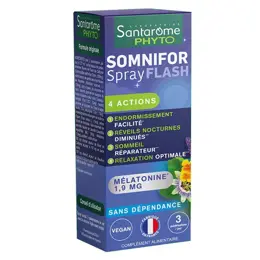 Santarome Bio Somnifor Spray Action Flash - 1,9mg de Mélatonine - 20 ml