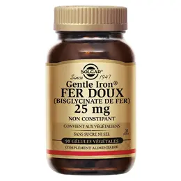 Solgar Fer Doux Gentle Iron 90 gélules végétales