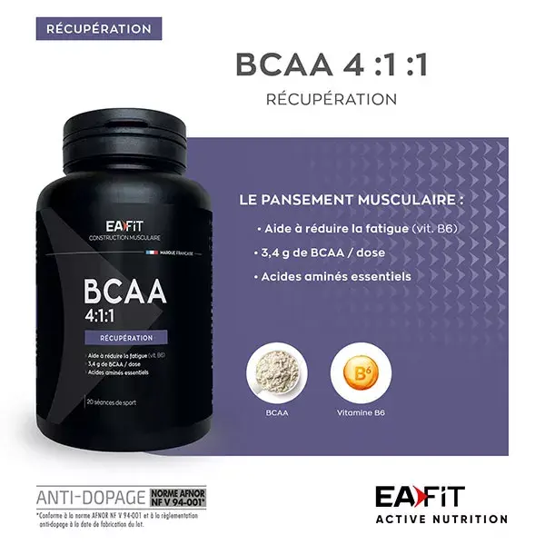 Eaft BCAA 4-1-1 120 Cápsulas
