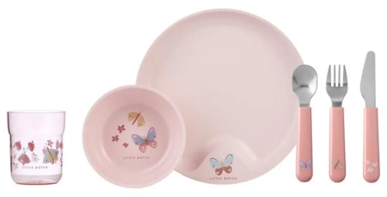 Little Dutch Mio Children&#39;s Dinnerware Set Flowers &amp; Butterflies +6m 6 Pieces