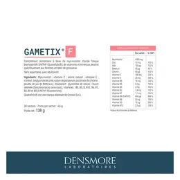 Densmore Gametix F Booste la Fertilité Cure 2 mois (Lot 2x1 mois)