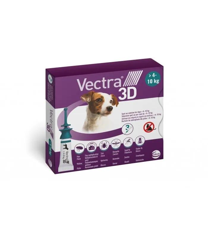 Vectra 3d Verde Spot-on Cani Da 4 a 10 Kg 3 Pipette Monodose