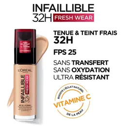 L'Oréal Paris Infaillible 24h Fresh Wear Fond de Teint Fluide N°260 Soleil Doré 30ml