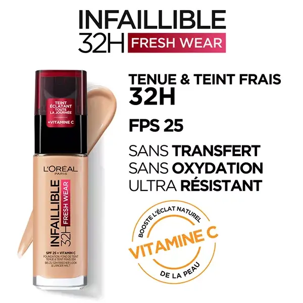 L'Oréal Paris Infaillible 24h Fresh Wear Base de Maquillaje 260 Soleil Doré 30ml