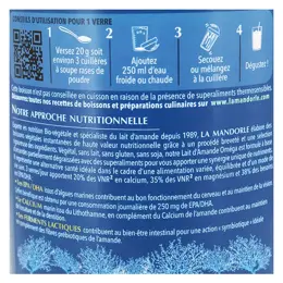 La Mandorle Boisson Instantanée en Poudre Lait d'Amande Omega Bio 800g