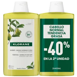 Klorane Shampoing Citron 2x400 ml