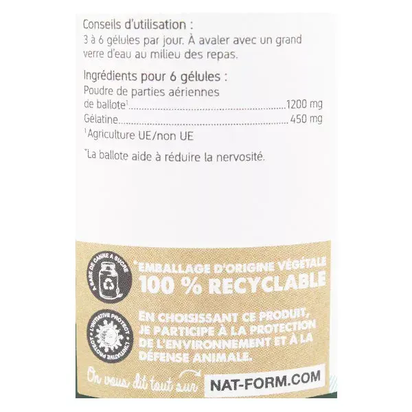 Nat & Form Original Horehound Supplement Capsules x 200 