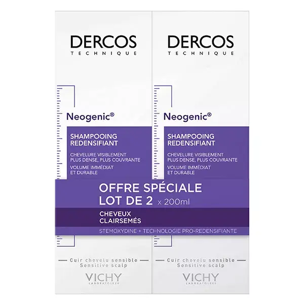 Vichy Dercos Neogenic Shampoo Ridensificante Confezione da 2 x 200ml