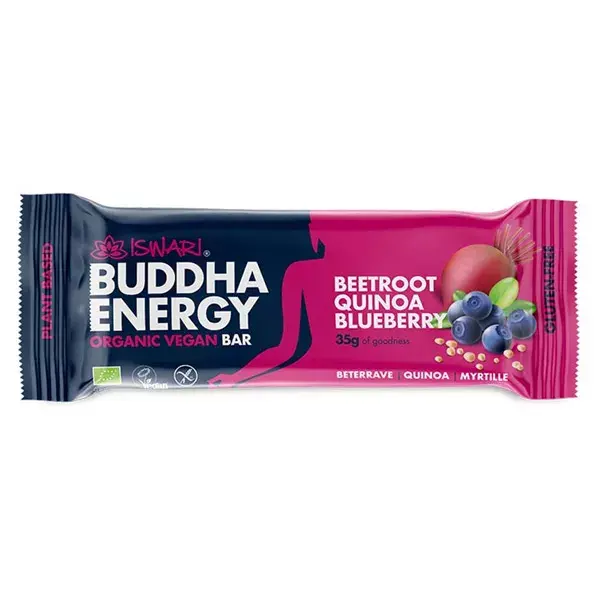 Iswari Energy Buddha Bar Quinoa Beetroot and Blueberry Organic 35g