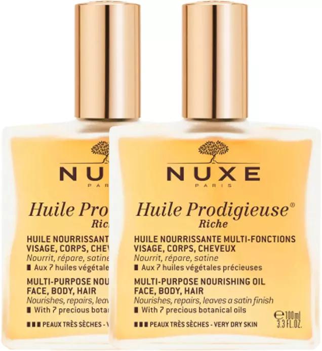 Nuxe Huile Prodigieuse Riche Droge Huid 2x100 ml