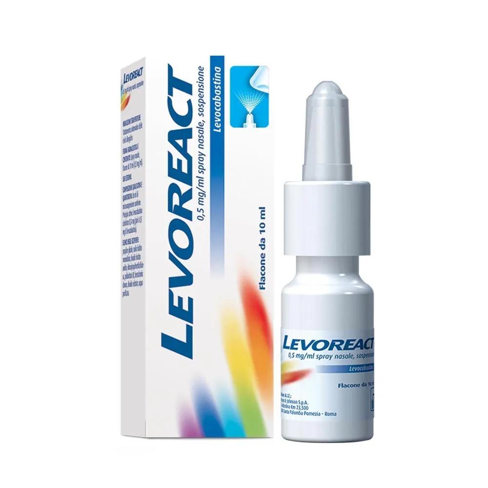 Levoreact Spray Nasale Antistaminico Per Allergia Riniti Allergiche e Naso che Cola 10 ml